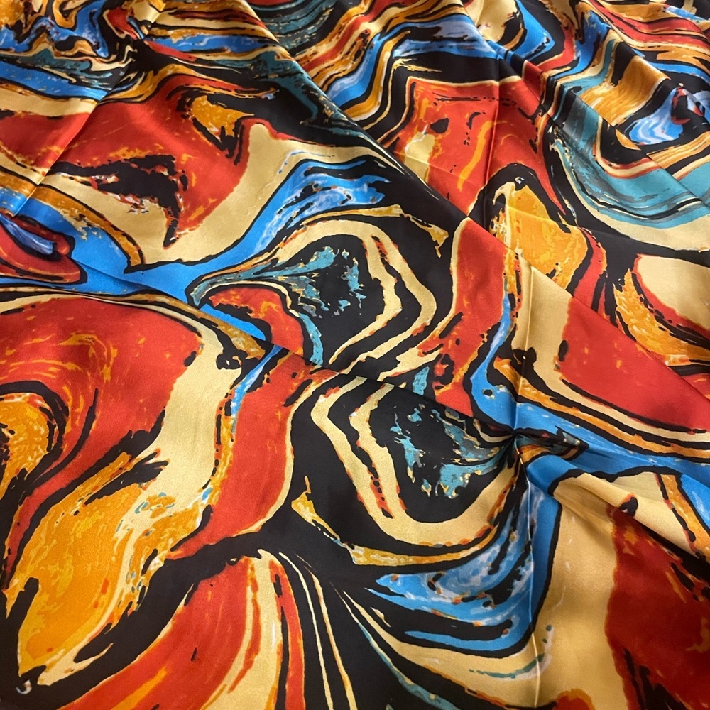 Vibrant Abstract Patterned Scarf - Picture 2 of 7